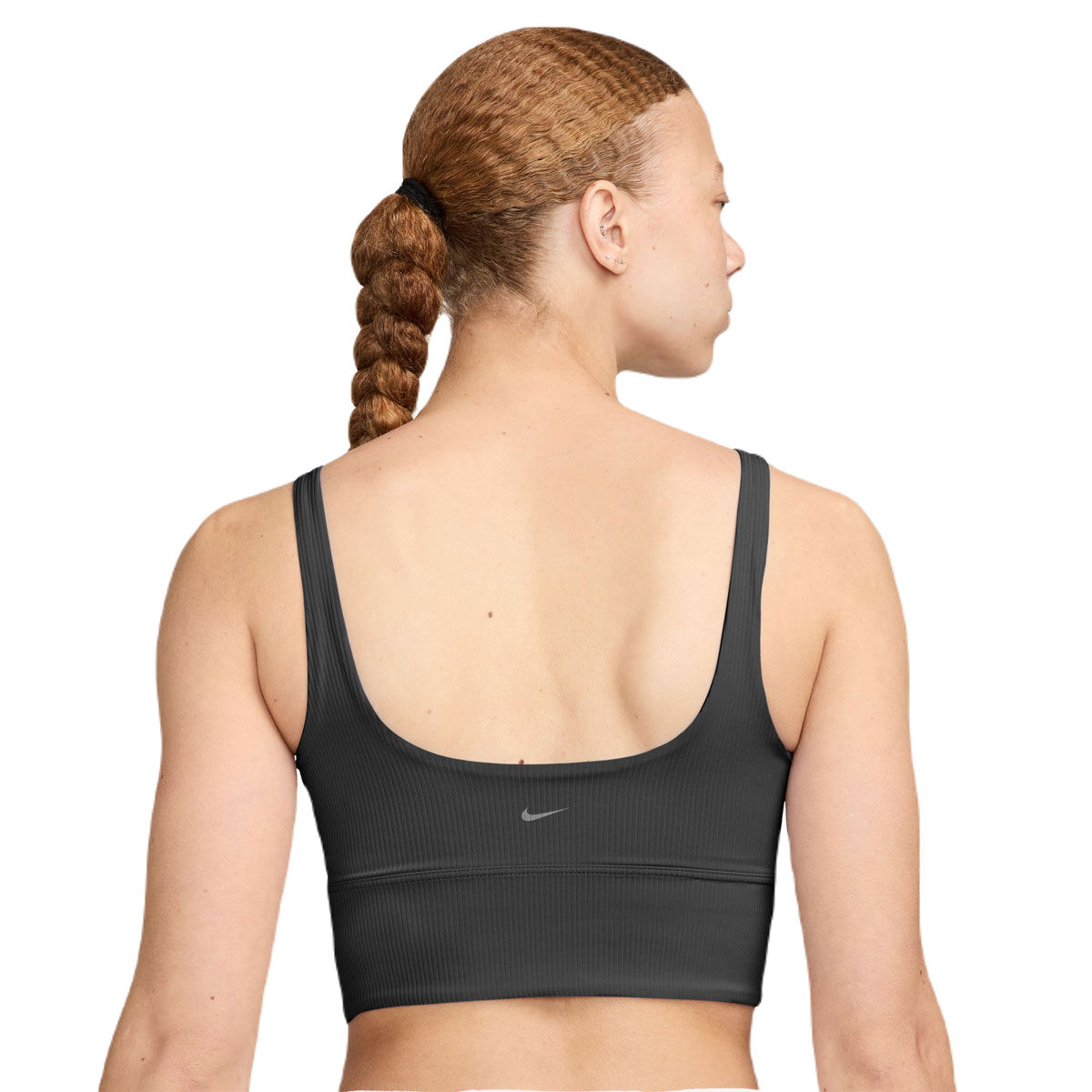 Nike Womens Zenvy Wide Ribbed Light Support Longline Sports Bra - Army slider