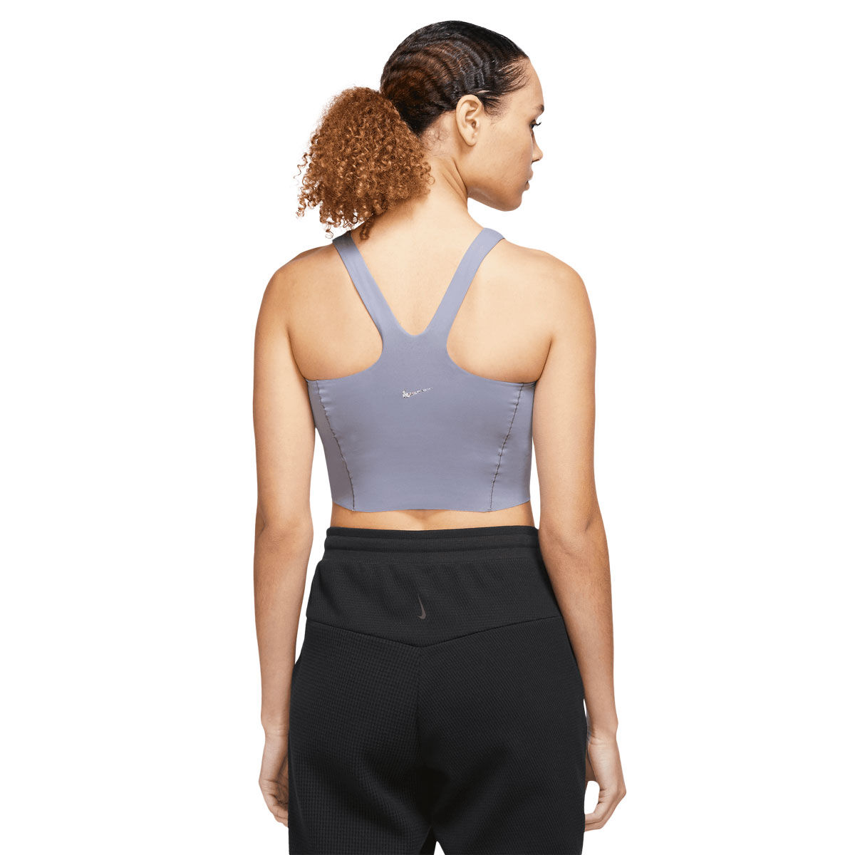 Nike Yoga Womens Dri-FIT Luxe Cropped Tank Purple M - Purple slider