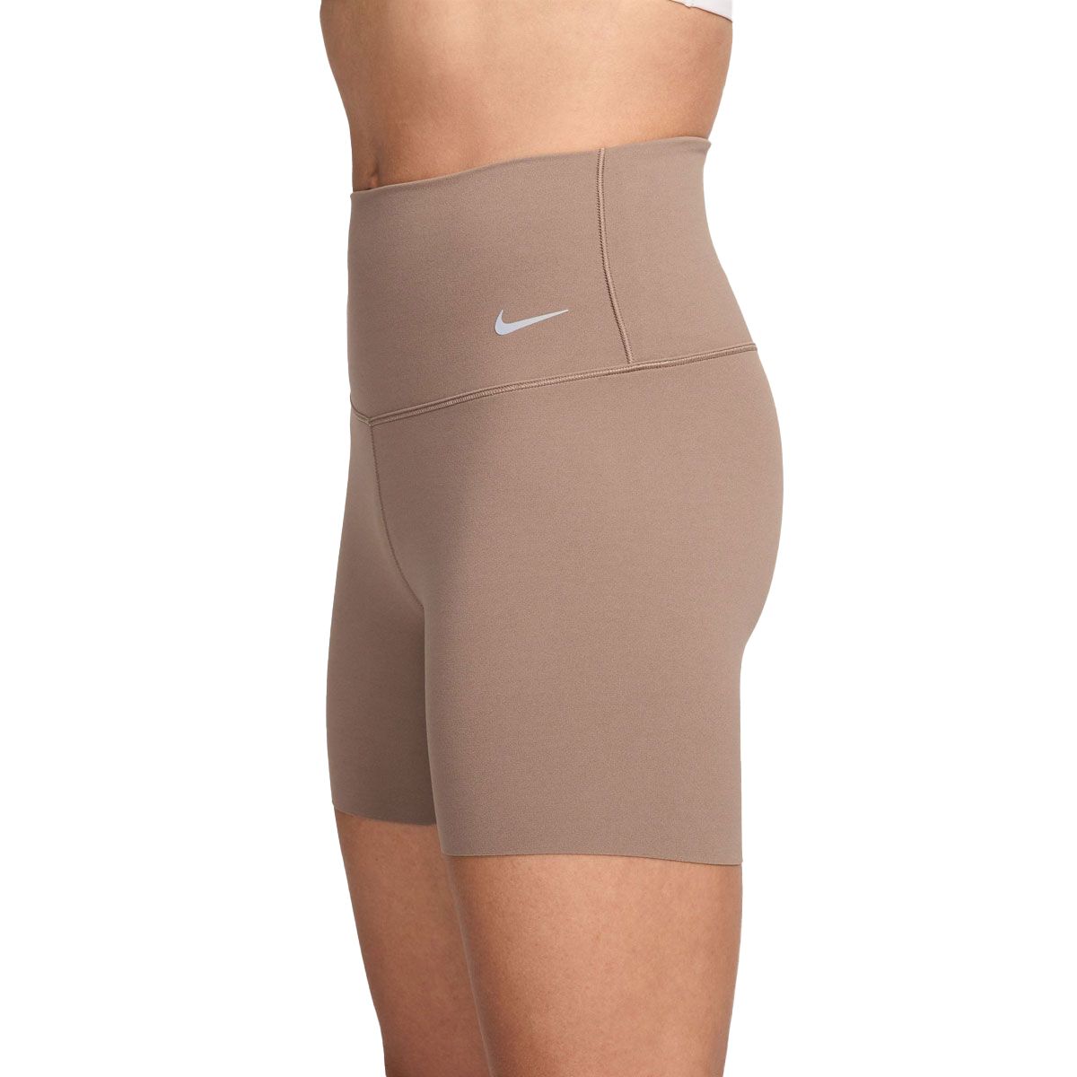 Nike Zenvy Womens Gentle Support High Waisted 5 Inch Biker Shorts - Brown slider