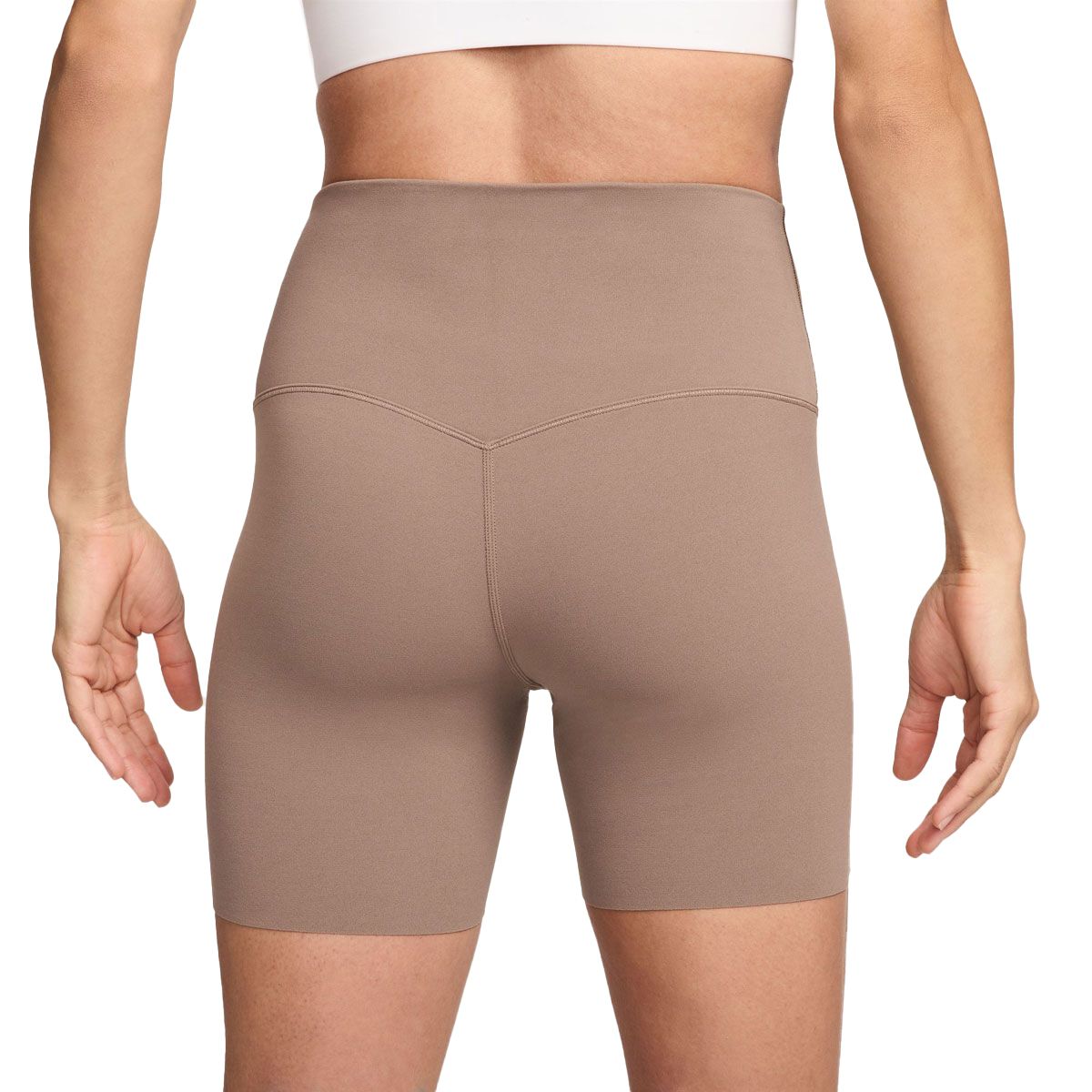 Nike Zenvy Womens Gentle Support High Waisted 5 Inch Biker Shorts - Brown slider