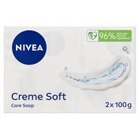 NIVEA Crème Soft Soap Bar Moisturising 100g Twin Pack slider