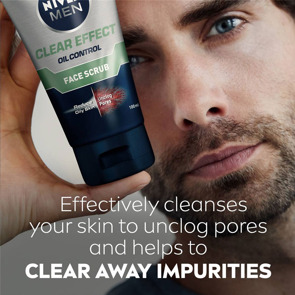 Nivea Men Face Scrub Clear Effect Oil Control 100ml slider