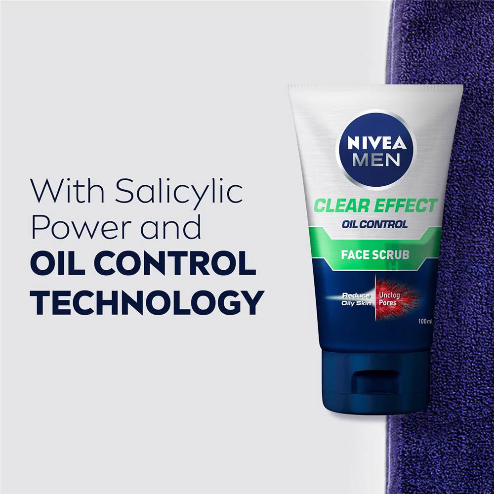 Nivea Men Face Scrub Clear Effect Oil Control 100ml slider