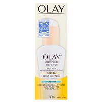 Olay Complete Defence Daily UV Moisturising Lotion Sensitive SPF 30 75mL slider