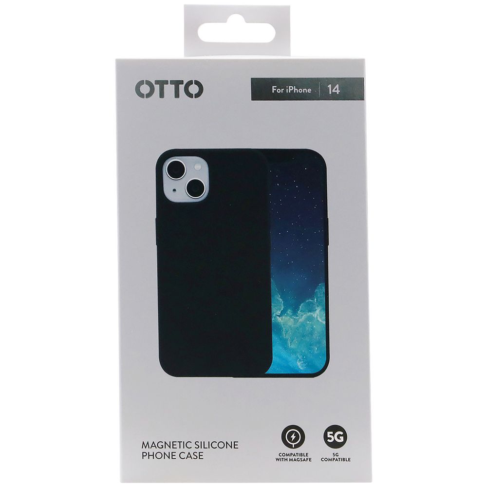 Otto Magnetic Silicone Case for iPhone 14 Black slider