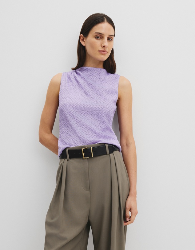 Pattern Mesh Top - Lilac