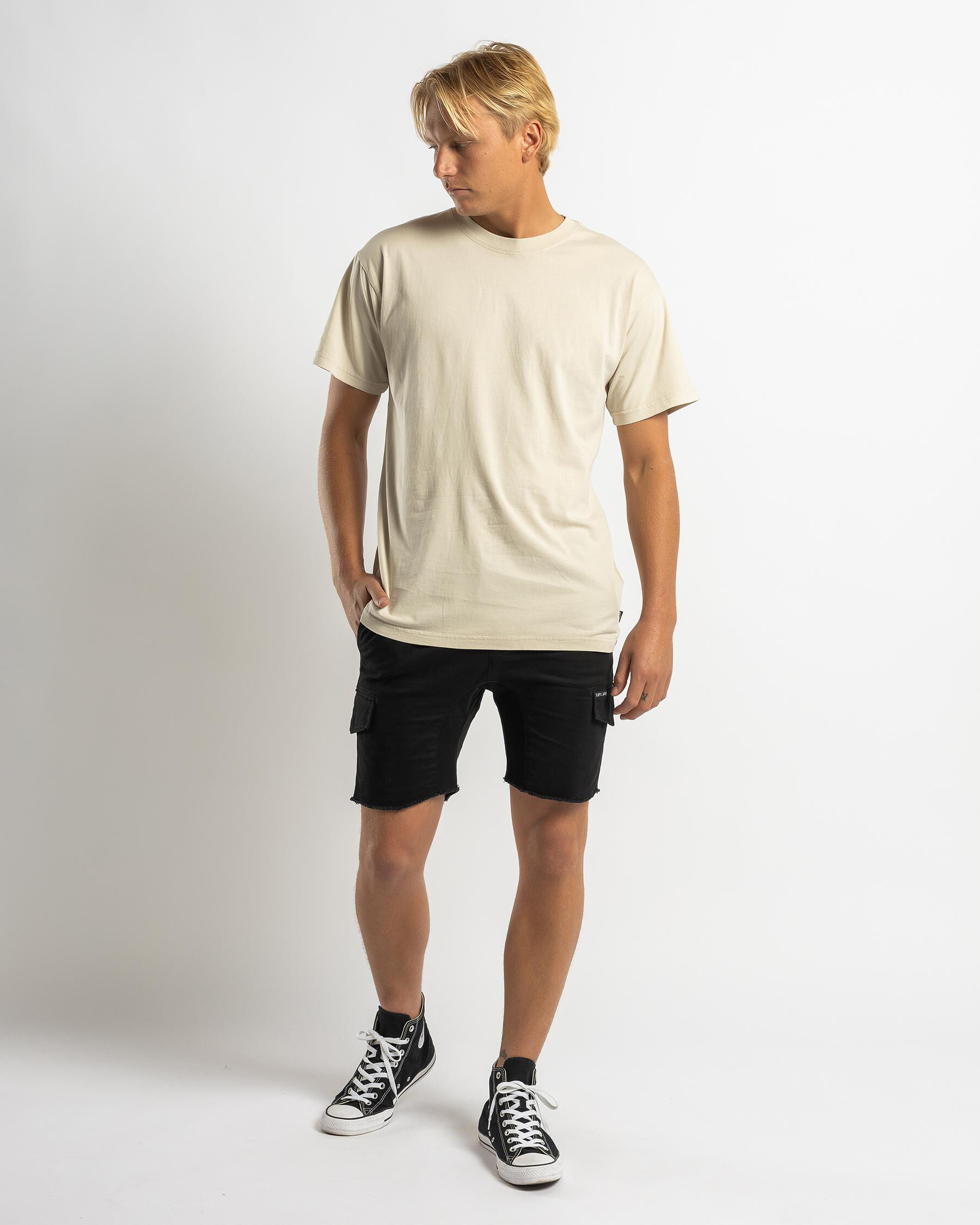 Premium Wave Wash T-Shirt - Cream slider