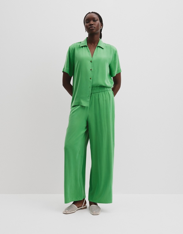 Pull-on Cupro Pant - Jade Green