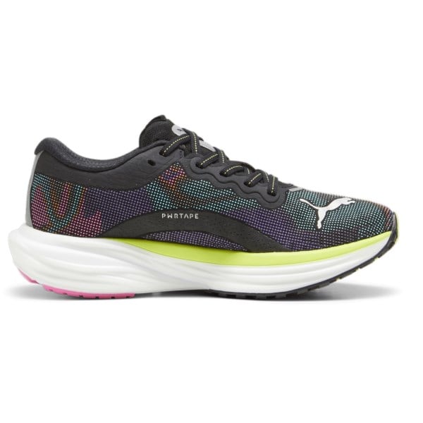 Puma Deviate Nitro 2 Psychedelic Rush - Womens Running Shoes - Black/Lime Pow/Poison Pink slider