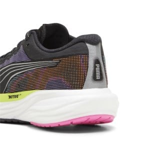 Puma Deviate Nitro 2 Psychedelic Rush - Womens Running Shoes - Black/Lime Pow/Poison Pink slider