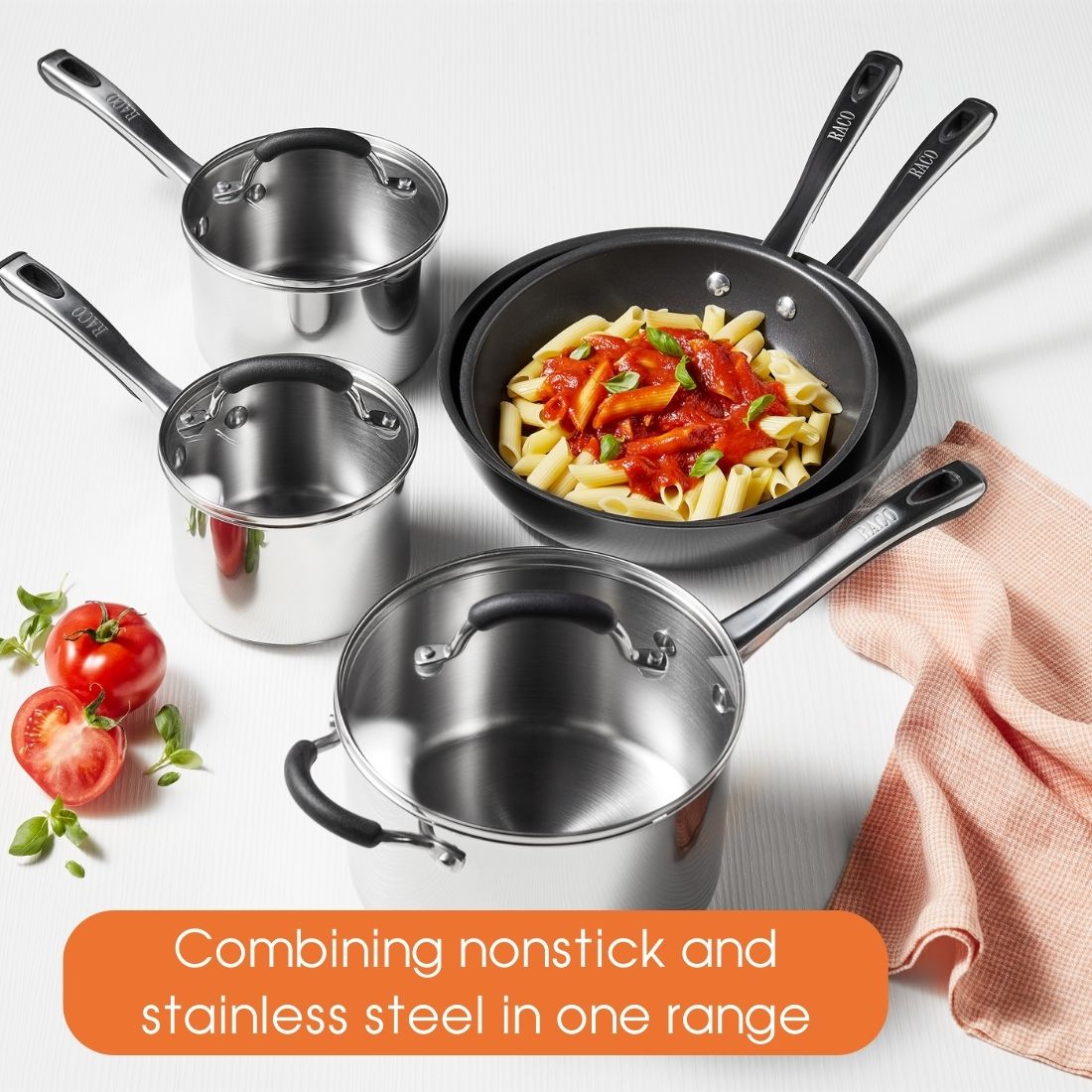 RACO Contemporary Stainless Steel Induction 3 Piece Saucepan Set slider