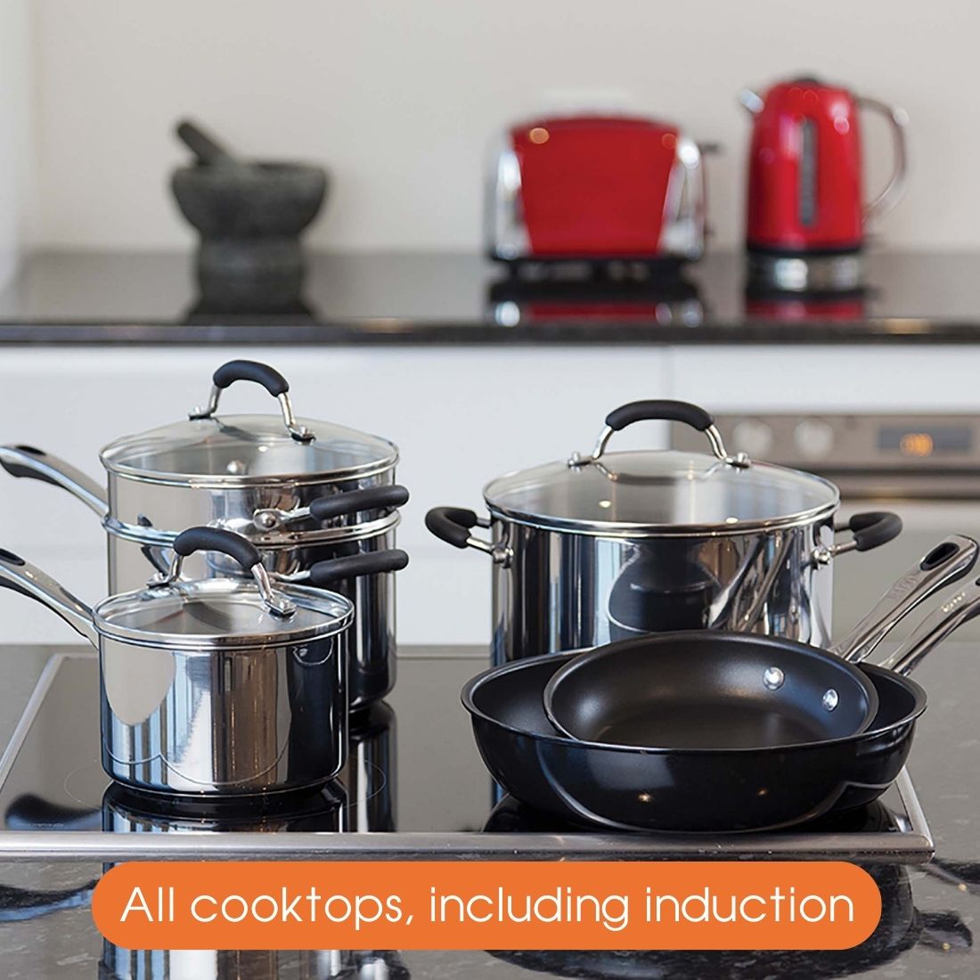 RACO Contemporary Stainless Steel Induction 3 Piece Saucepan Set slider