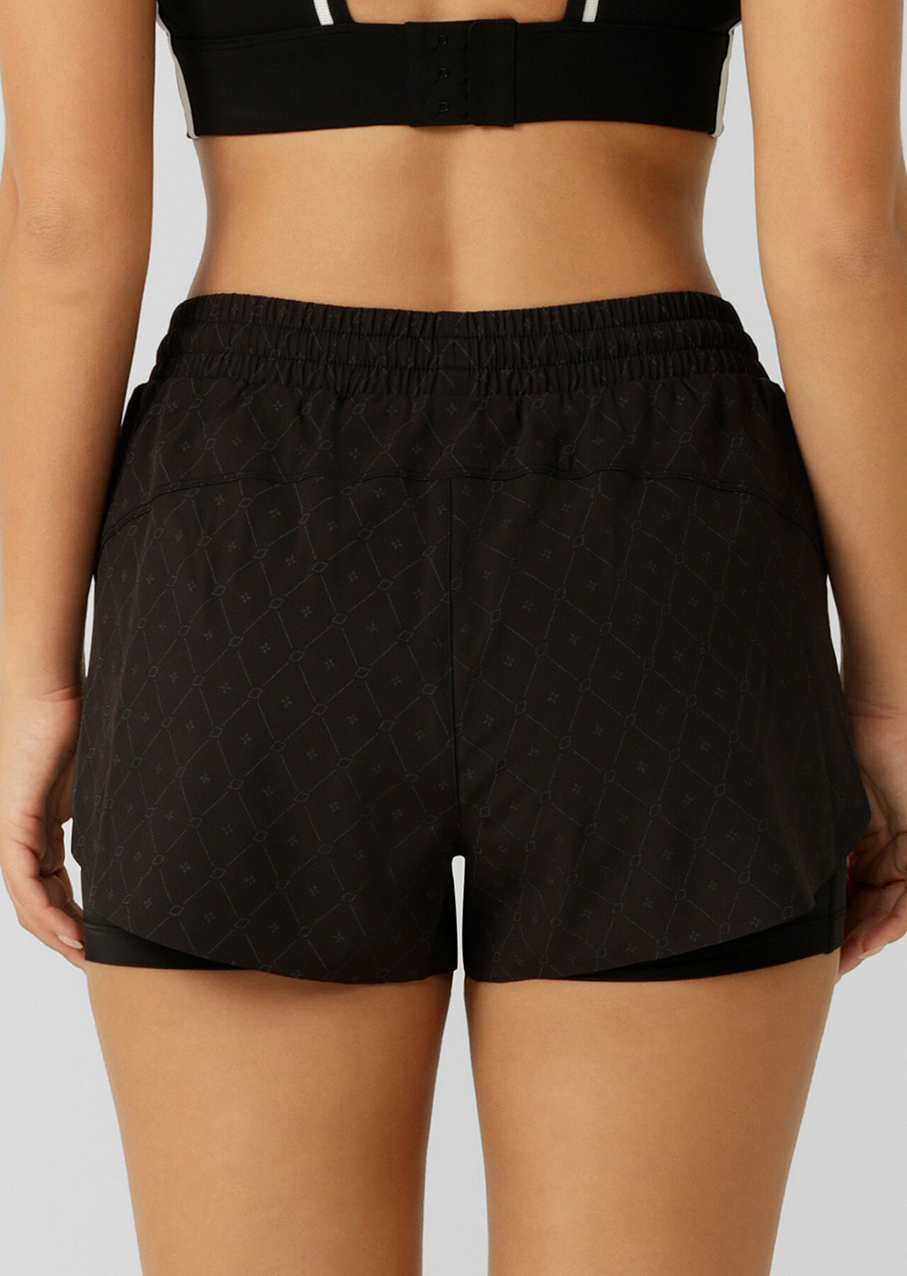 Reflective Lightspeed Phone Pocket Run Short - Black Reflective Monogram Print slider