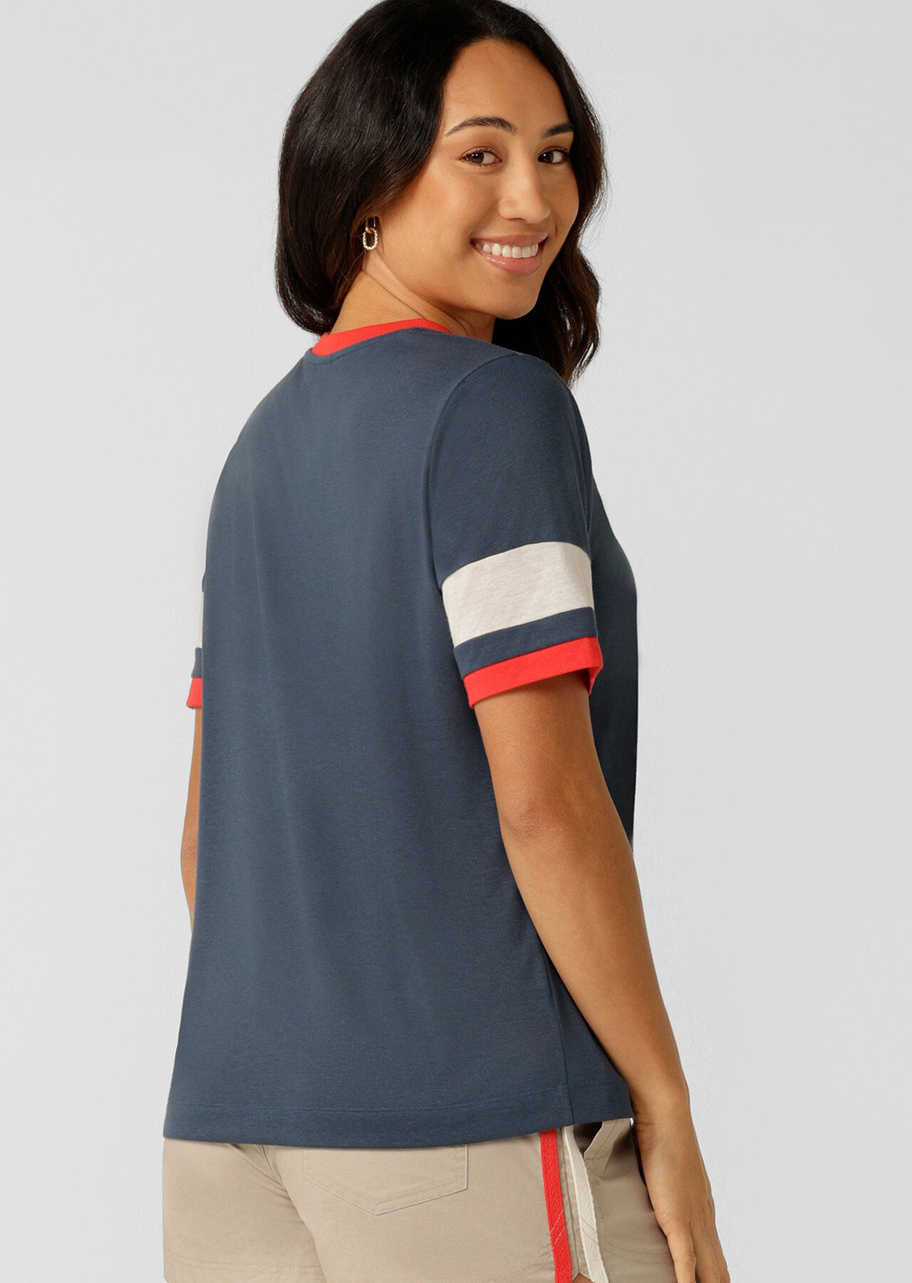 Retro Linen T-Shirt - Pale Indigo slider