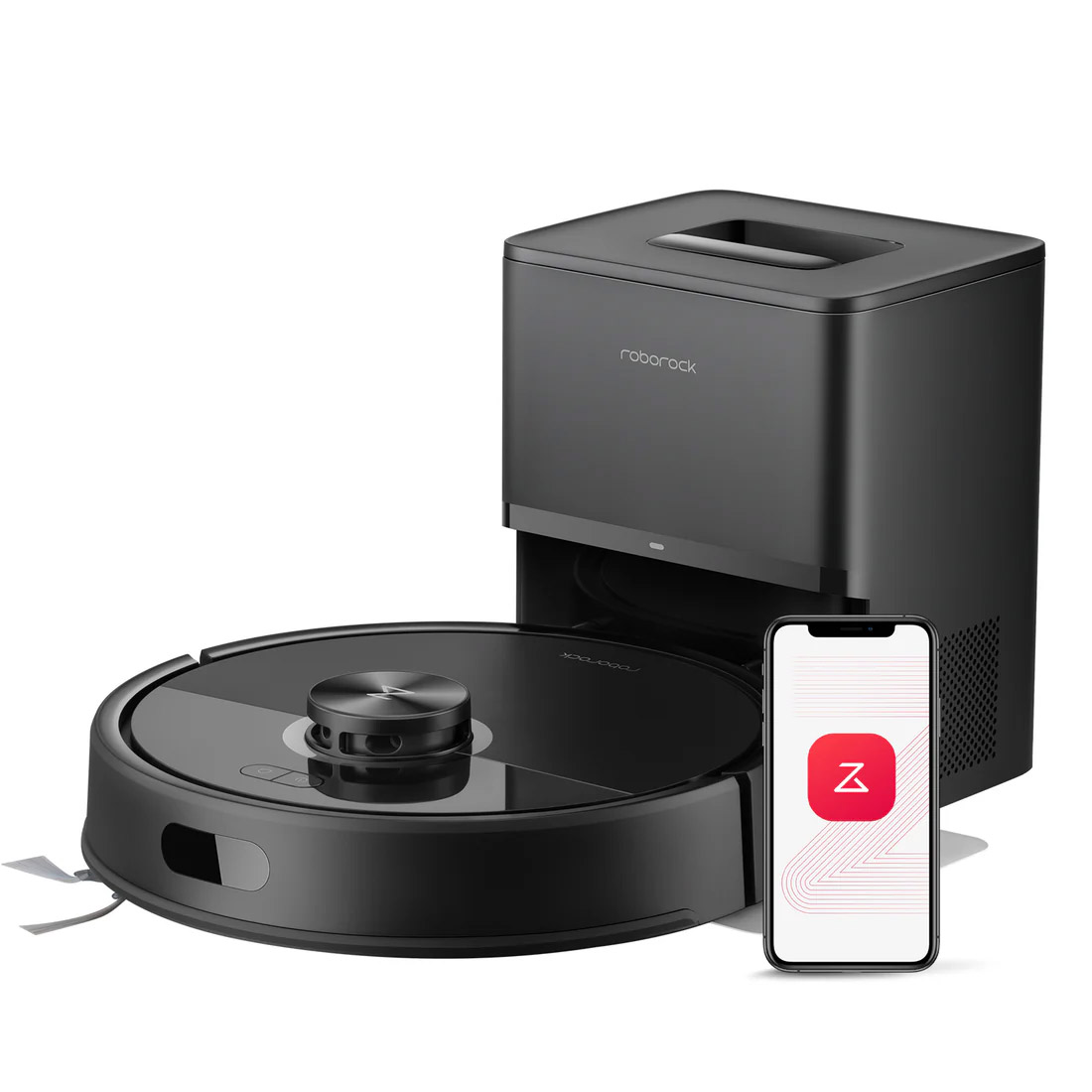 Roborock Q7T+ Plus Robotic Vacuum Cleaner w/ 10,000Pa Suction Power - Black