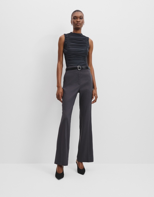 Ruched Bodysuit - Carbon