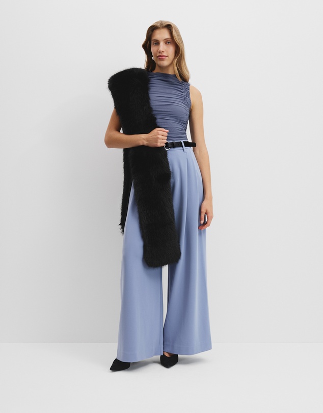 Ruched Bodysuit - Steel Blue