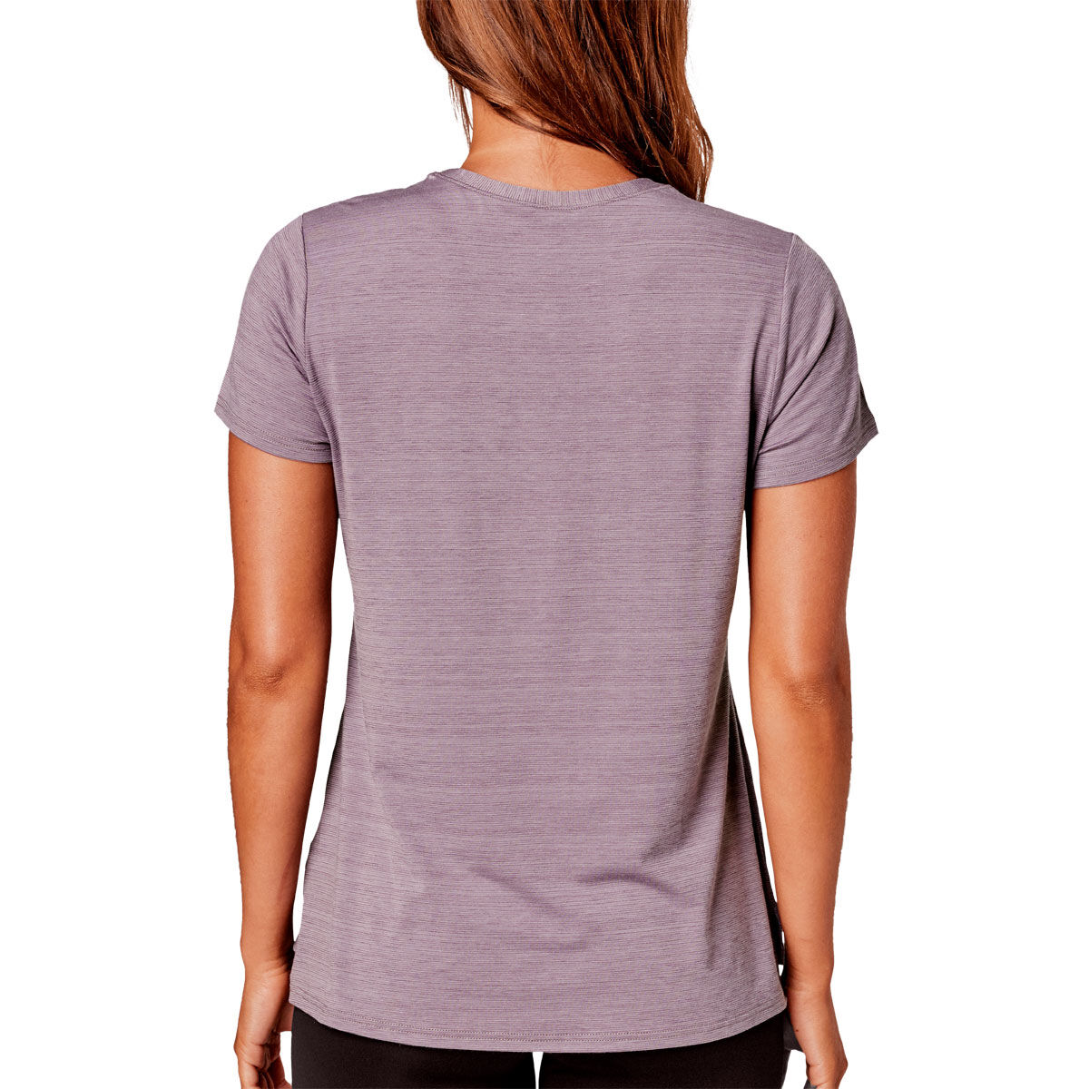 Running Bare Womens Always Crew Workout Tee Purple 12 - Purple slider