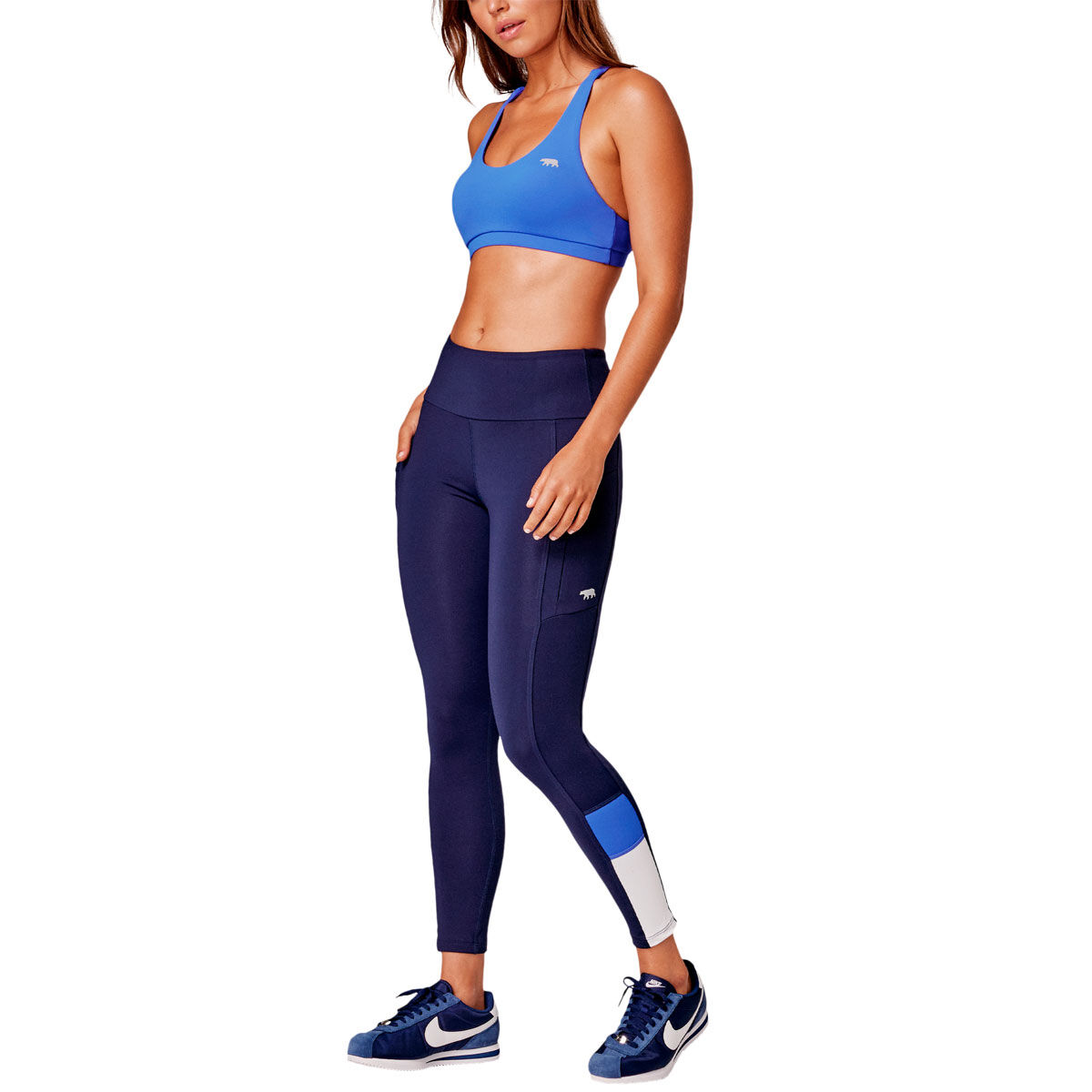 Running Bare Womens Apex Push Up Sports Bra Blue 14 - Blue slider