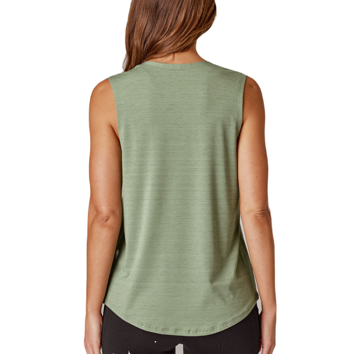 Running Bare Womens Dial It Up Workout Tank - Green slider