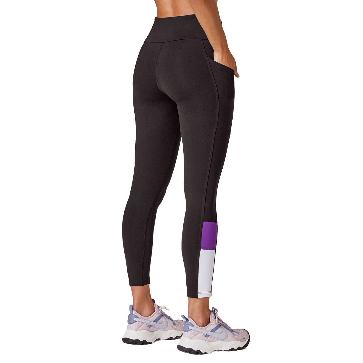 Running Bare Womens Gen 2 Ankle Grazer Leggings - Black slider