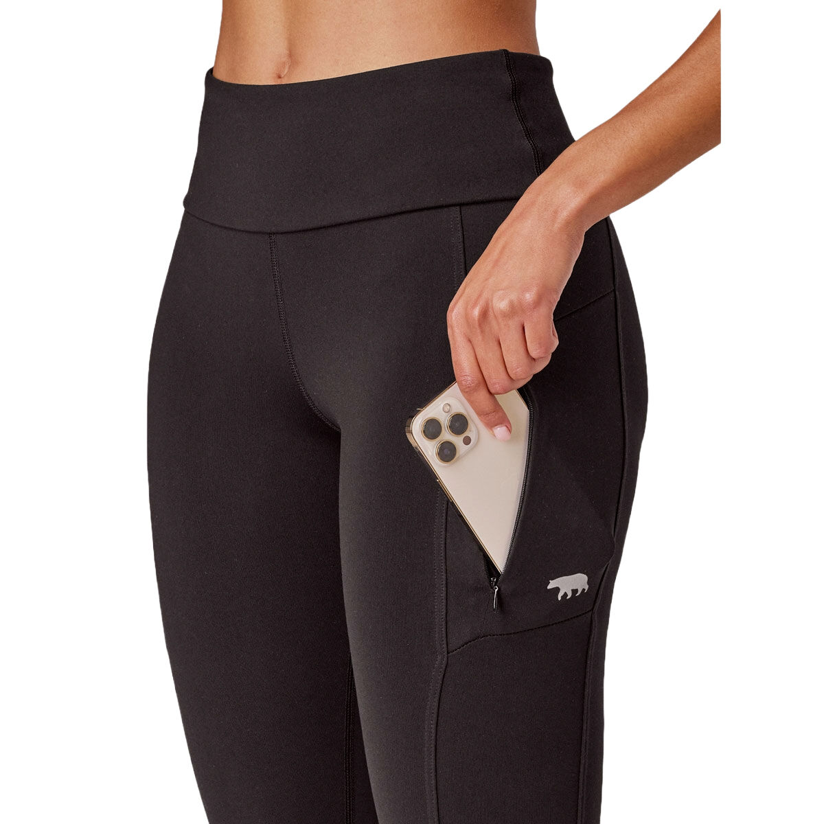 Running Bare Womens Gen 2 Ankle Grazer Leggings - Black slider