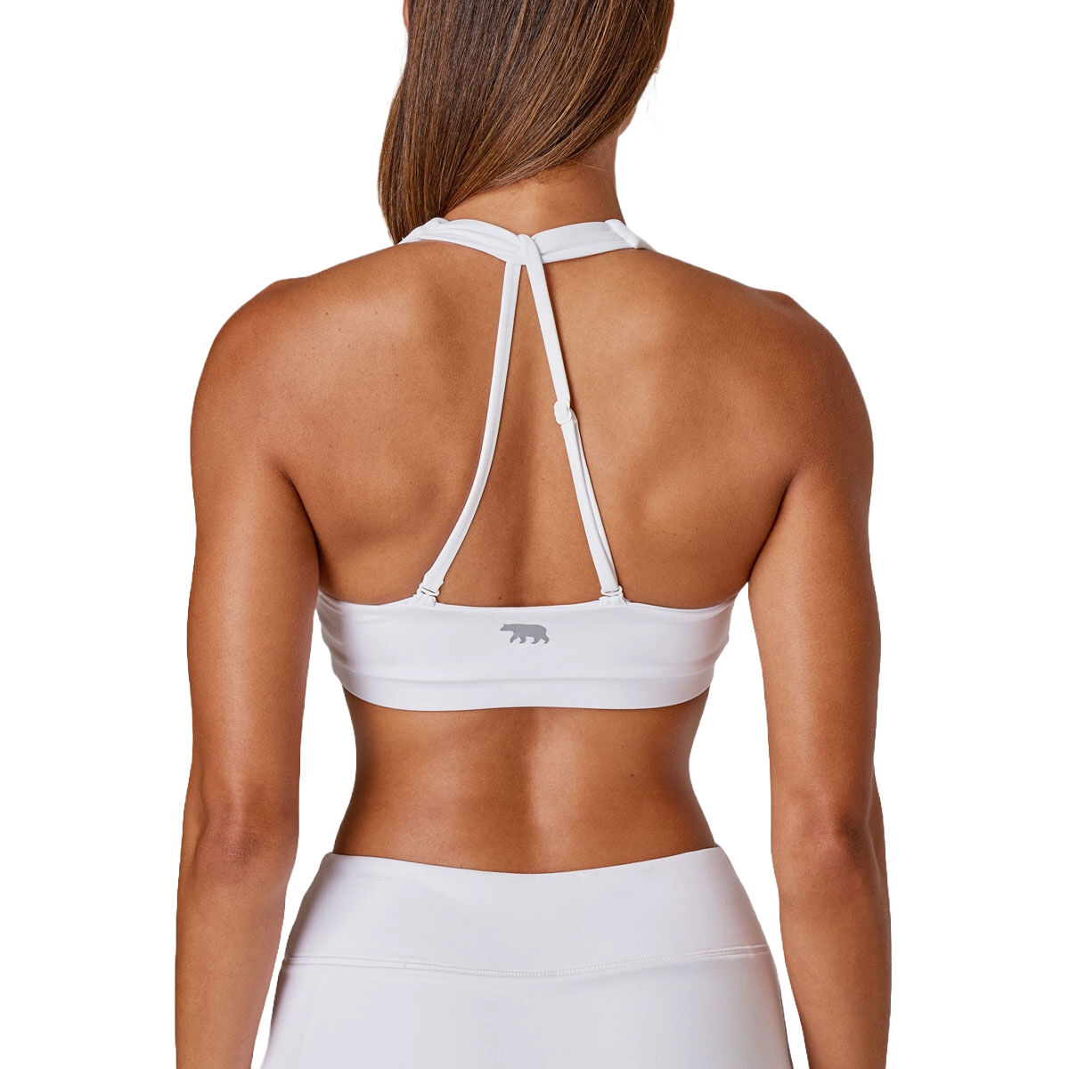 Running Bare Womens Headliner Sports Bra - White slider