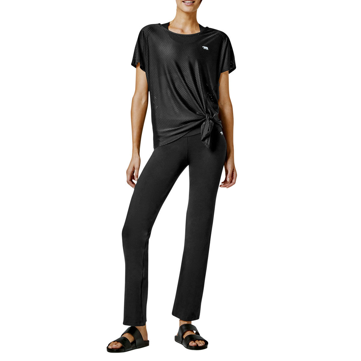 Running Bare Womens High Rise Jazz Pants - Black slider