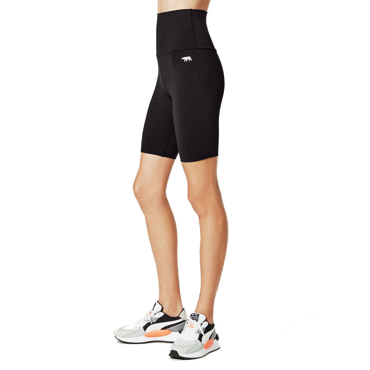 Running Bare Womens Spinclass Bike Shorts - Black slider