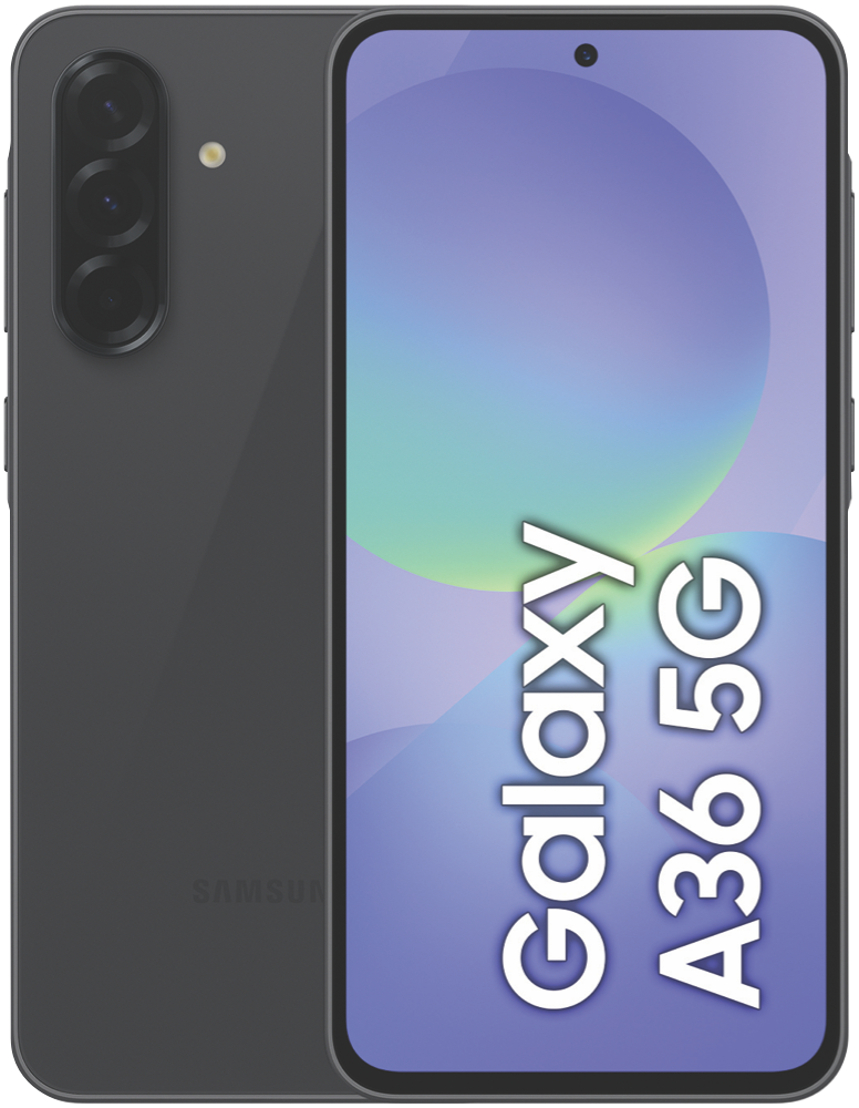 Samsung Galaxy A36 5G 128GB Plus Included Galaxy Watch Fit3 Bundle Awesome Black/Grey slider