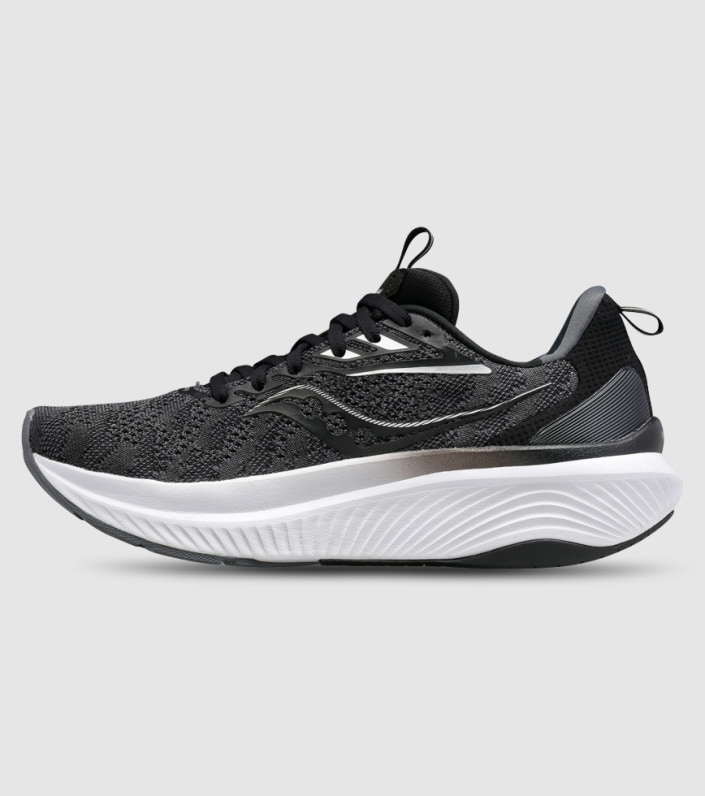 Saucony Echelon 9 (2e X-Wide) Womens - BLACK WHITE slider