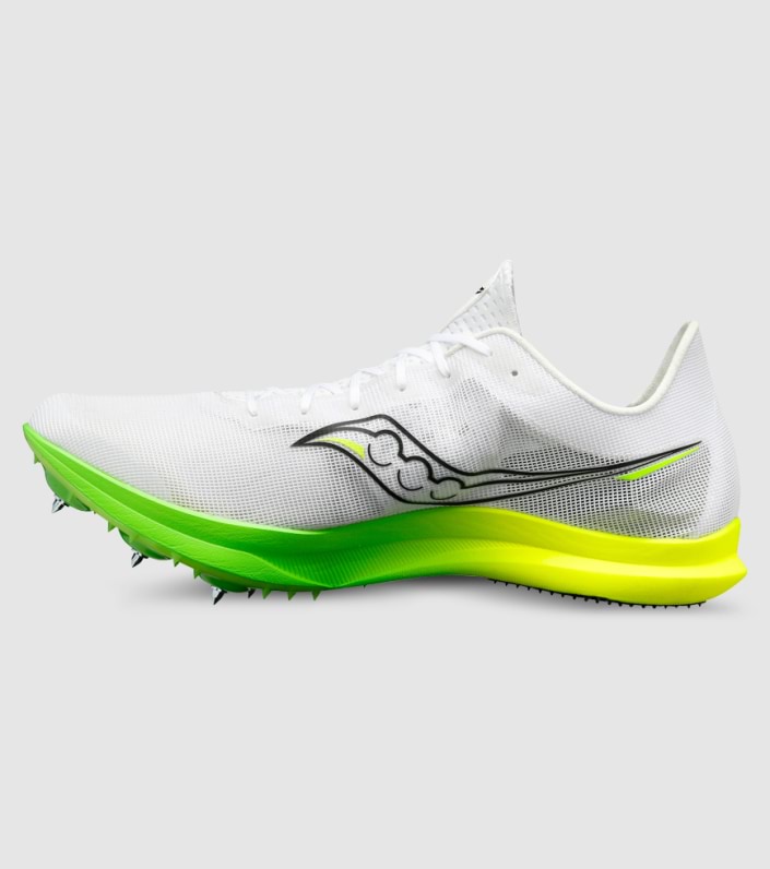 Saucony Endorphin Cheetah Mens Spikes - WHITE SLIME slider