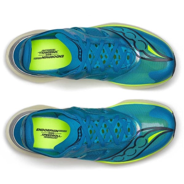 Saucony Endorphin Elite - Mens Road Racing Shoes - ViziBlue/Citron slider