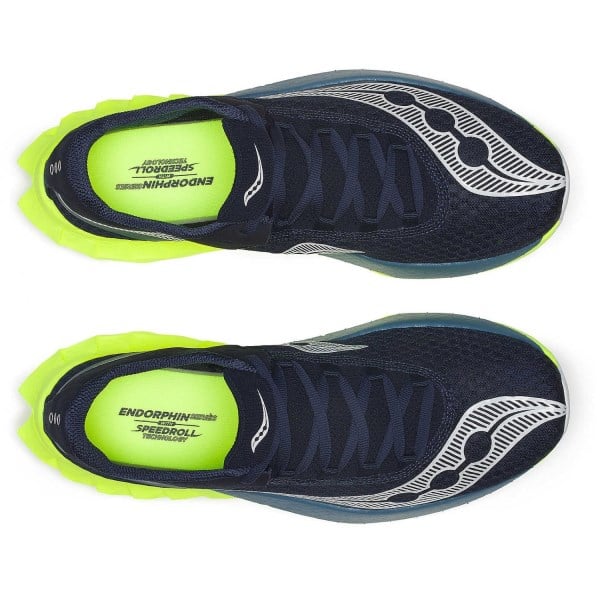 Saucony Endorphin Pro 4 - Mens Road Racing Shoes - Navy/Citron slider