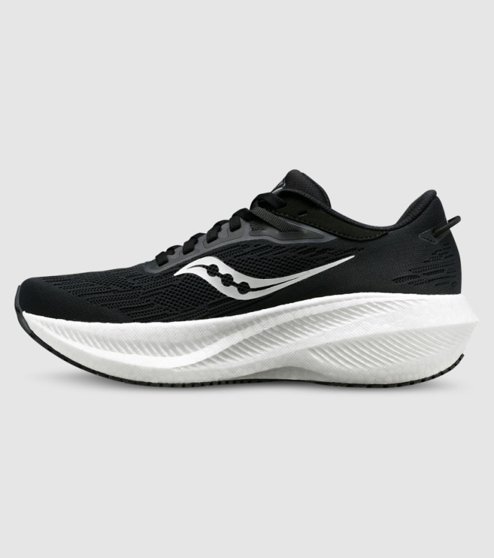 Saucony Triumph 21 (D Wide) Womens - BLACK WHITE slider