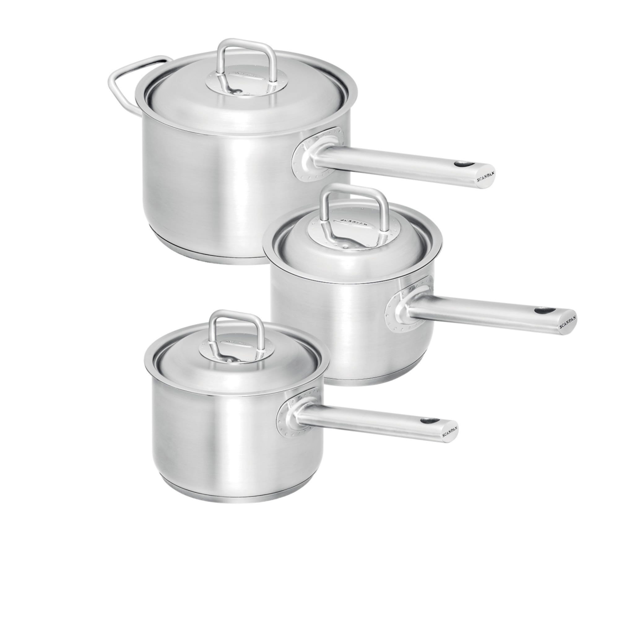 Scanpan Commercial 3pc Stainless Steel Saucepan Set - Cart slider