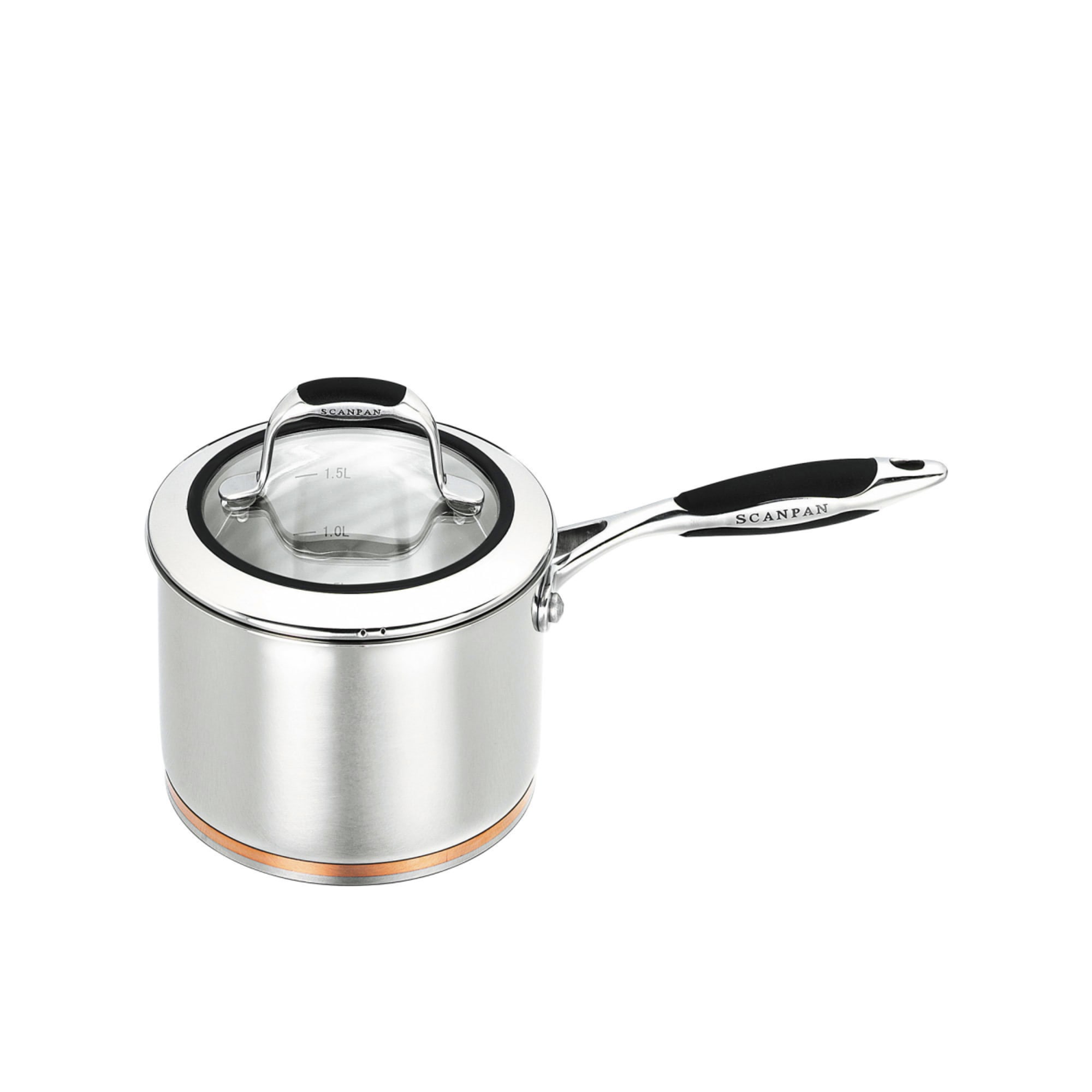 Scanpan Coppernox Stainless Steel Covered Saucepan 16cm - 1.8L - Silver/Grey slider