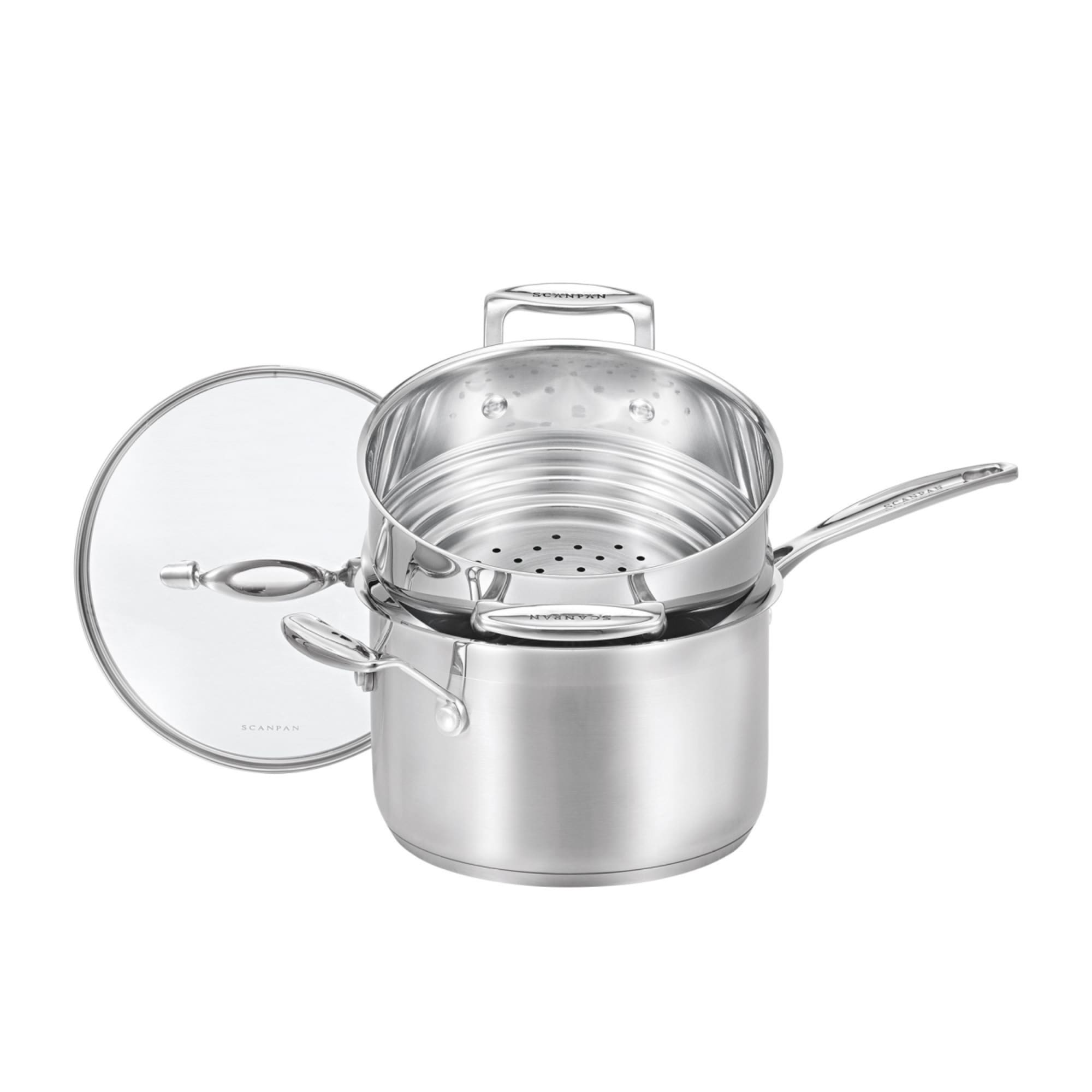Scanpan Impact 2pc Stainless Steel Saucepan & Multi Steamer Set slider