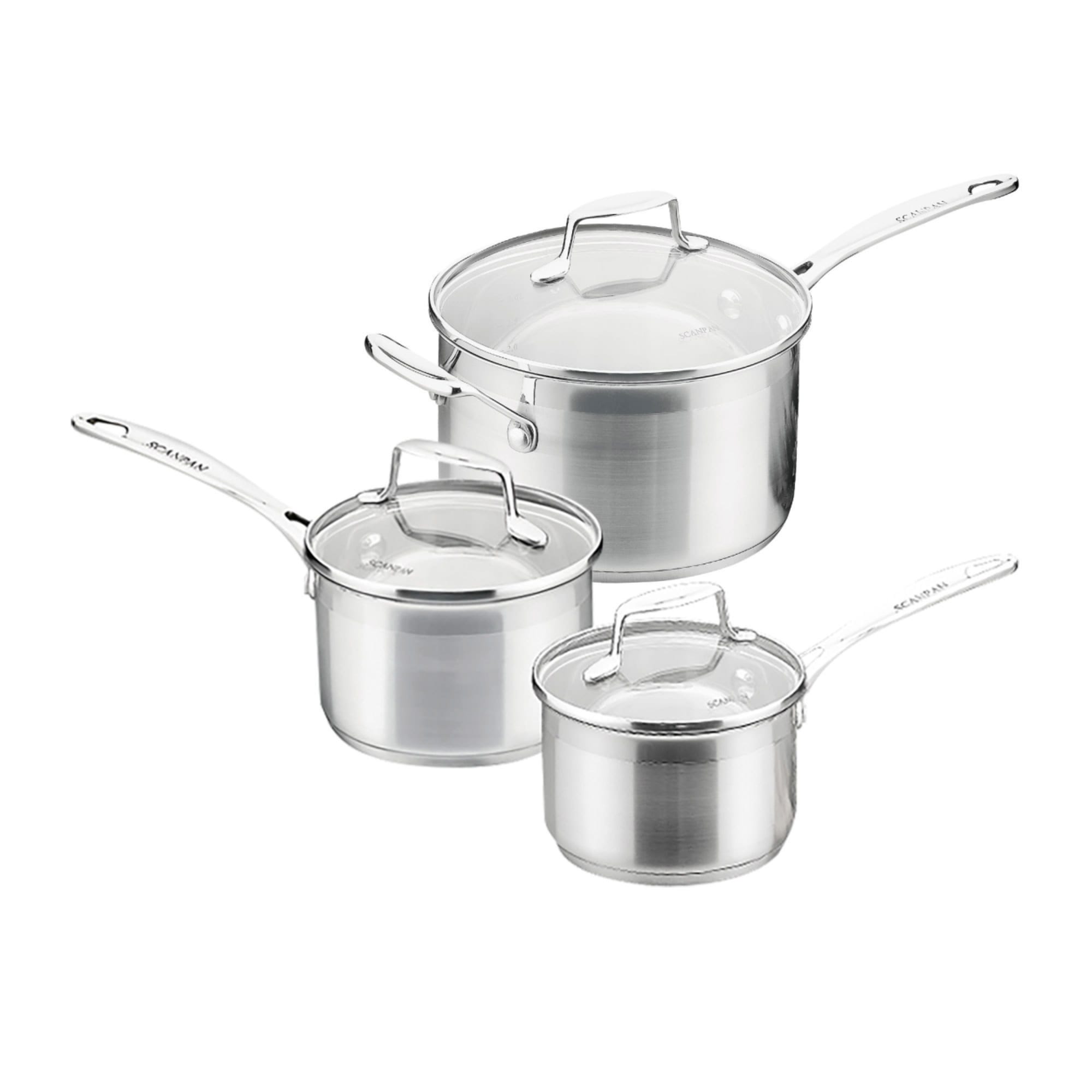 Scanpan Impact 3pc Stainless Steel Saucepan Set slider