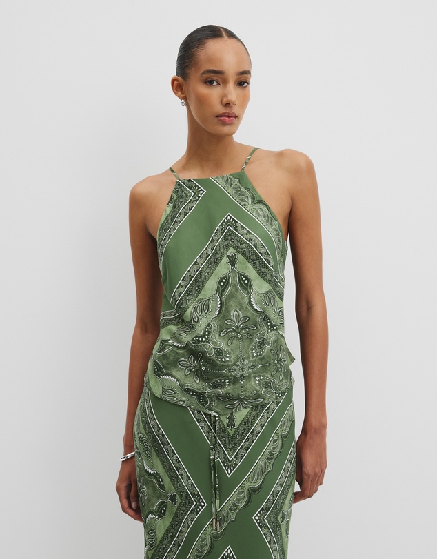 Scarf Cupro Cami - Fern Scarf Print
