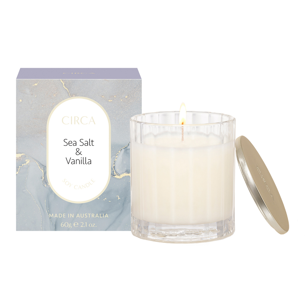 Sea Salt & Vanilla Scented Soy Candle slider