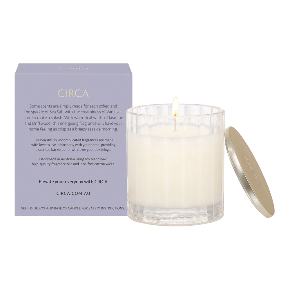Sea Salt & Vanilla Scented Soy Candle slider