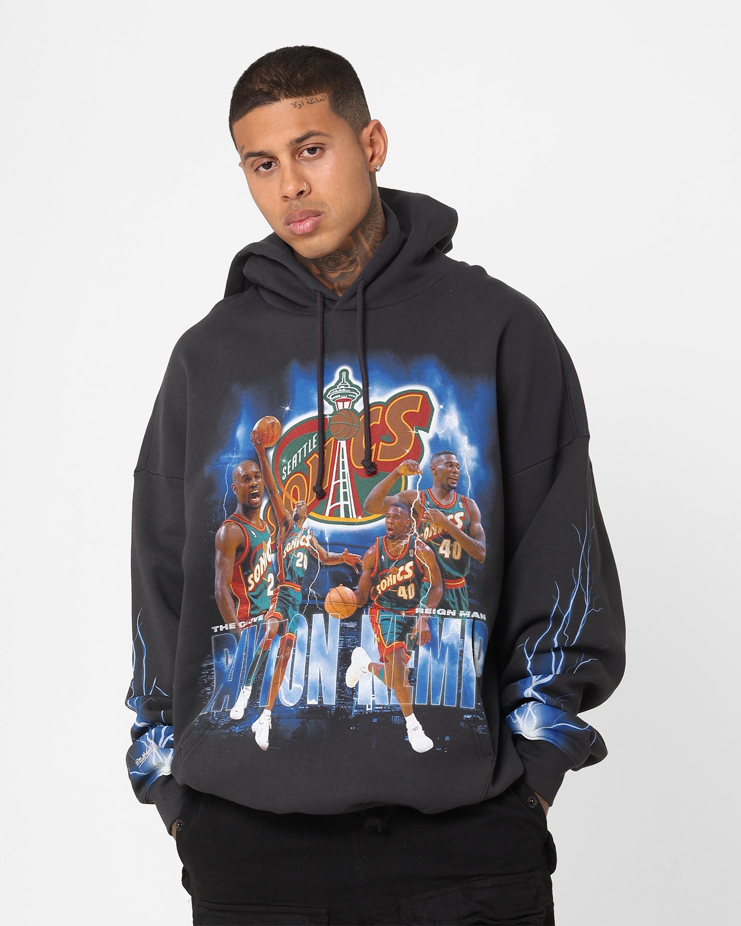 Seattle Supersonics Gary Payton And Shawn Kemp Strike Hoodie