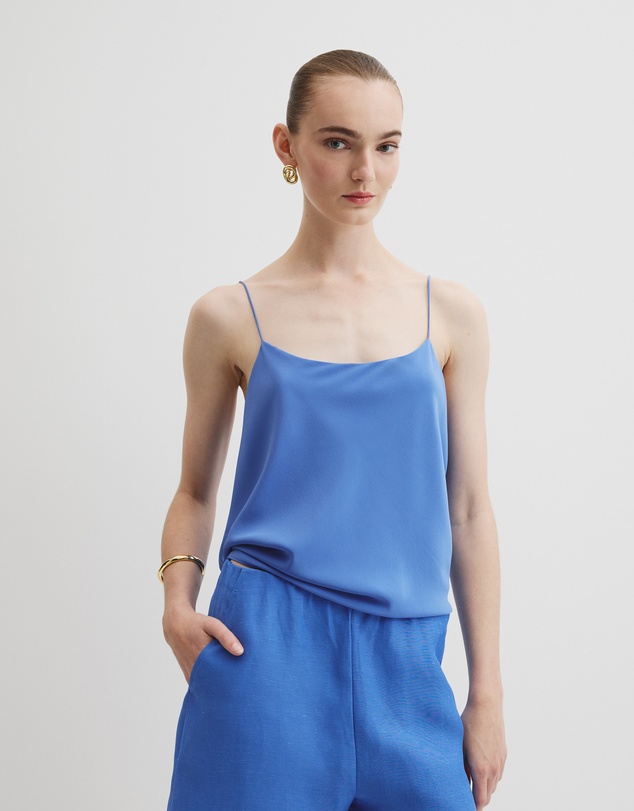 Silk Cami - Riviera Blue