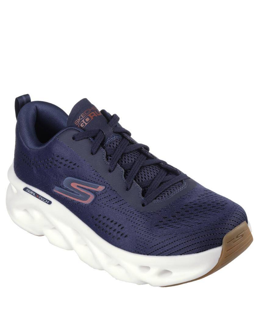 Skechers GOrun Swirl Tech Extra Wide Fit - NAVY/RED slider