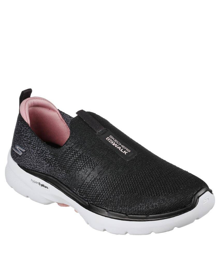 Skechers GOwalk 6 - Glimmering Wide Fit - BLACK PINK slider