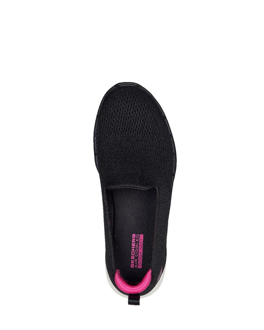 Skechers GOwalk 6 - Ocean Splash - BLACK/HOT PINK slider