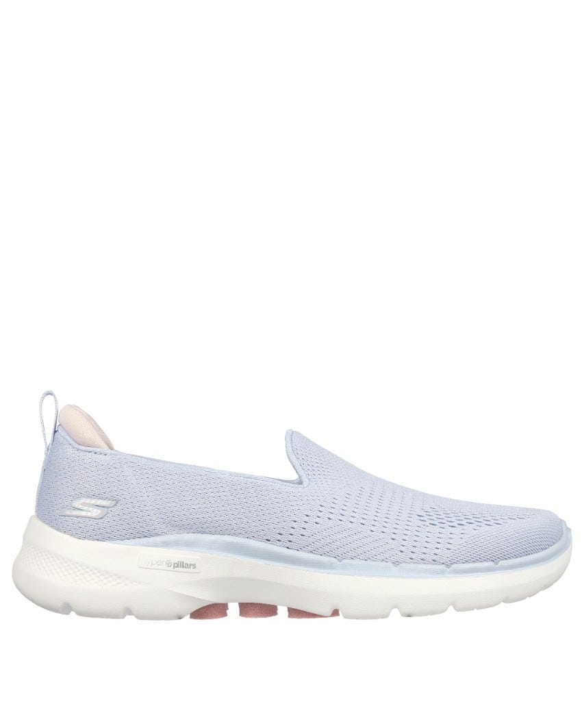 Skechers GOwalk 6 - Ocean Splash - LIGHT GREY/PINK slider