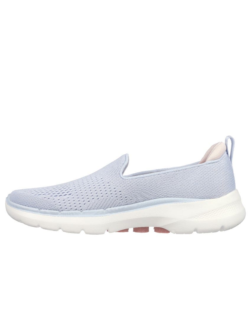 Skechers GOwalk 6 - Ocean Splash - LIGHT GREY/PINK slider