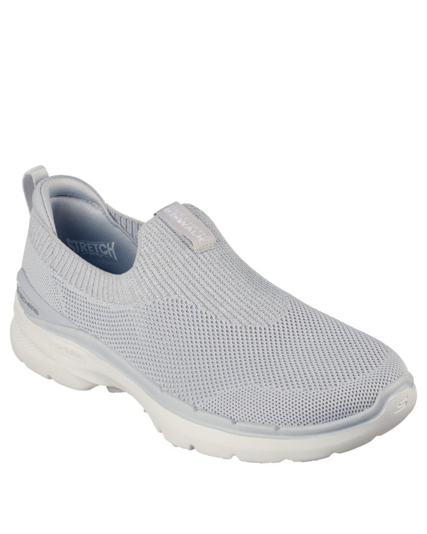 Skechers GOwalk 6 - Vibrant Smile - LIGHT GREY slider